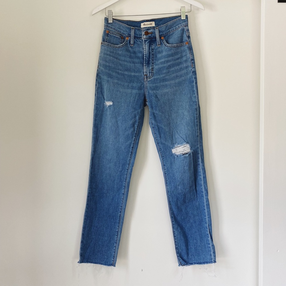 Madewell The Perfect Vintage Jean Light Wash Raw Hem